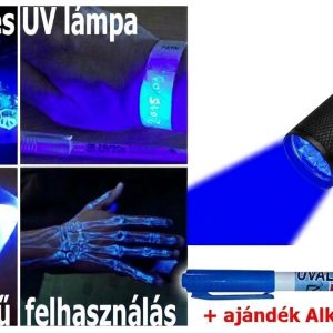9 LED es UV maroklámpa + ajándék Alkoholos UV filc