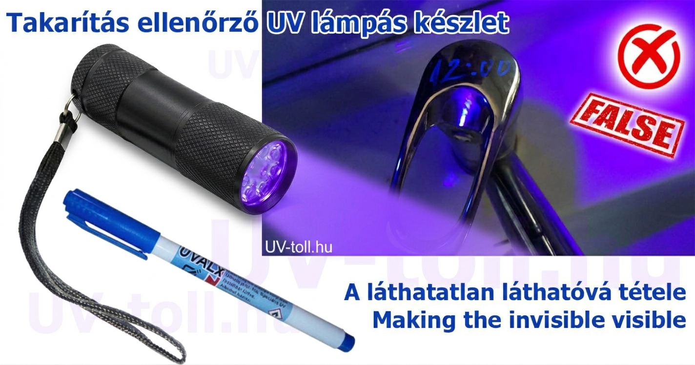 Takarítás ellenőrző UV lámpás készlet - Image 2